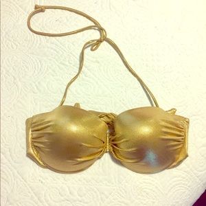 Victoria's Secret 36D gold bikini bandeau top